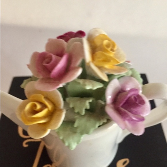 Miniature Watering Can Ceramic Collectible Decor Vintage - Picture 3 of 5